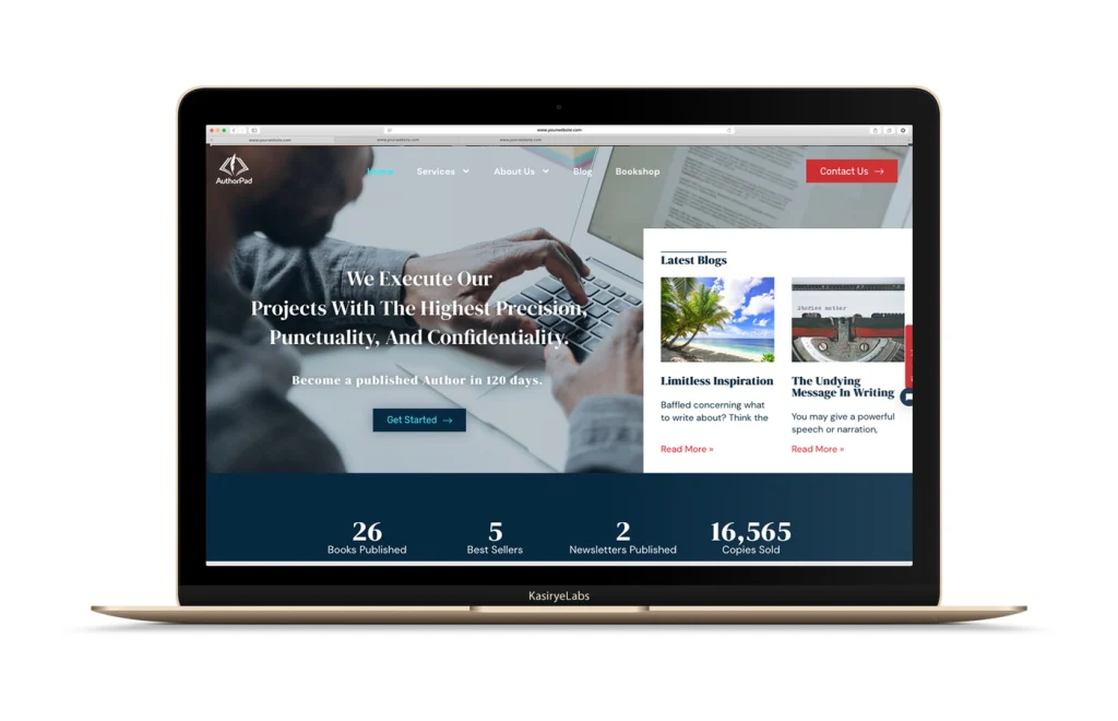 AuthorPad Uganda website by KasiryeLabs