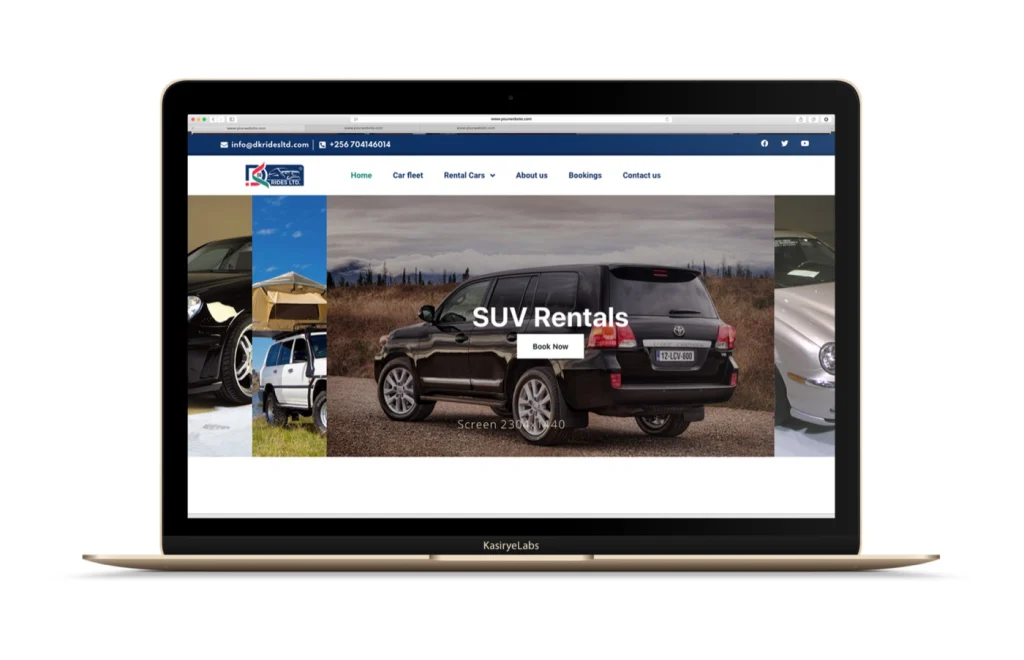 DK Rides LTD website by KasiryeLabs
