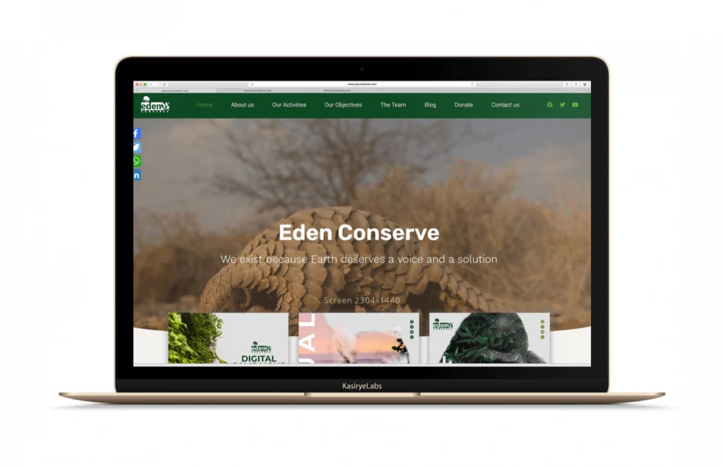 Eden Conserve website by KasiryeLabs