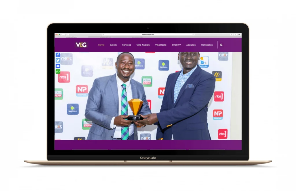 Vine Entertainment Group website by KasiryeLabs
