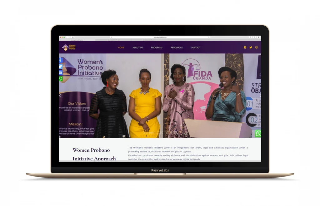 Women Probono Initiative website by KasiryeLabs